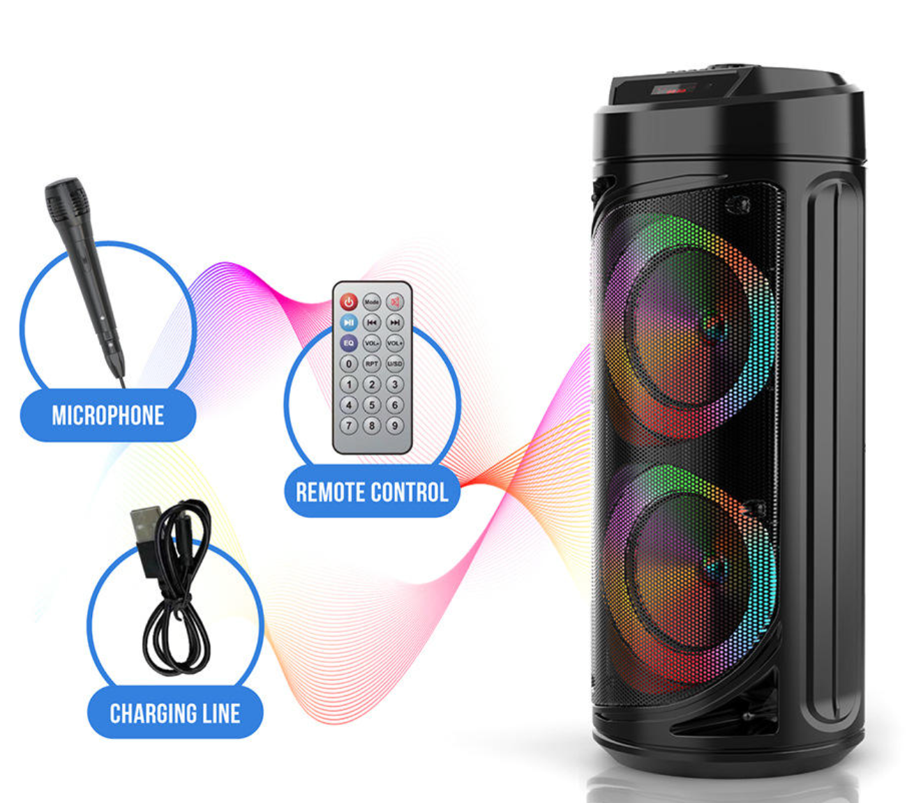 25W Wireless Column Bluetooth Speaker
